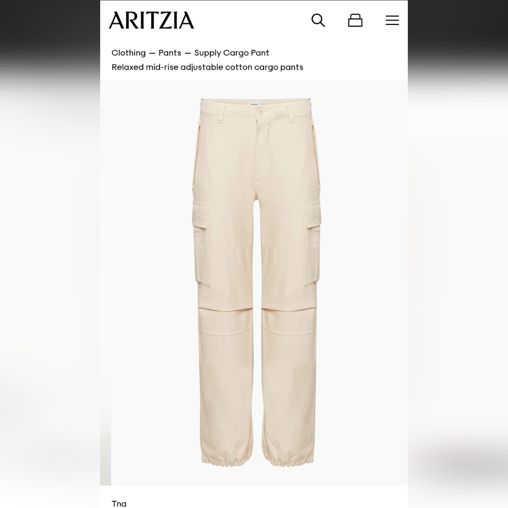 Aritzia TNA Supply Cargo Pants Size 2